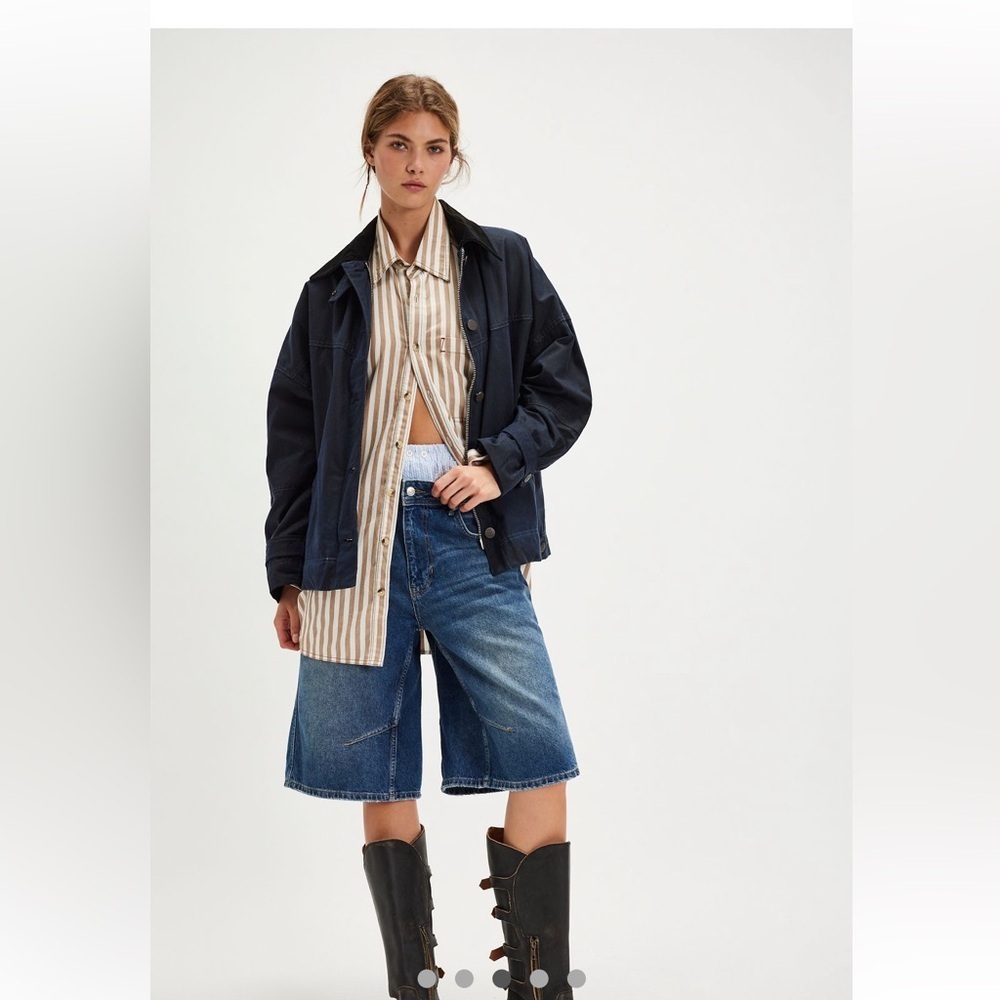 Free People We The Free Cori Waxed Chore Jacket Xsmall sold out - Picture 5 of 15